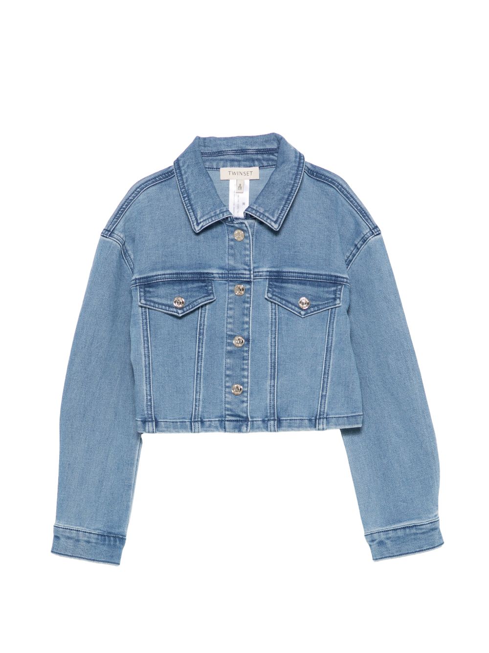Giacca jeans blu per bambina 261GJ2080 03451 Twin Set 