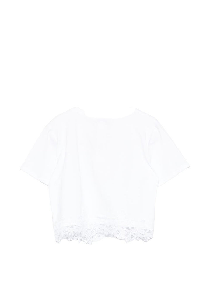 T-shirt bianca per bambina 261GJ2090 00526 Twin Set 