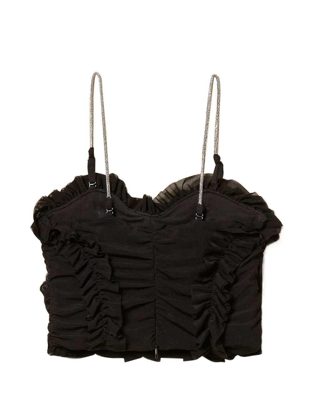 Top nero per bambina 261GJ2181 00006 Twin Set 