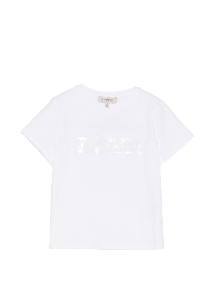 T-shirt bianco per bambina 261GJ2250 00526 Twin Set 