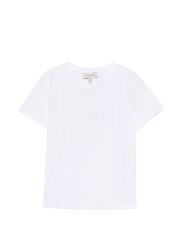 T-shirt bianco per bambino 261GJ2252 00526 Twin Set 