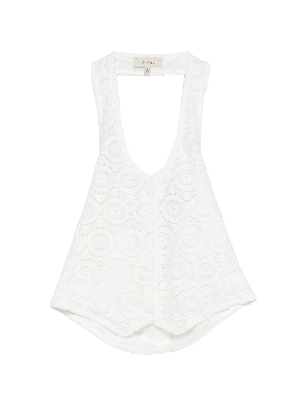 Top/gilet bianco per bambina 261GJ2Q20 00526 Twin Set 