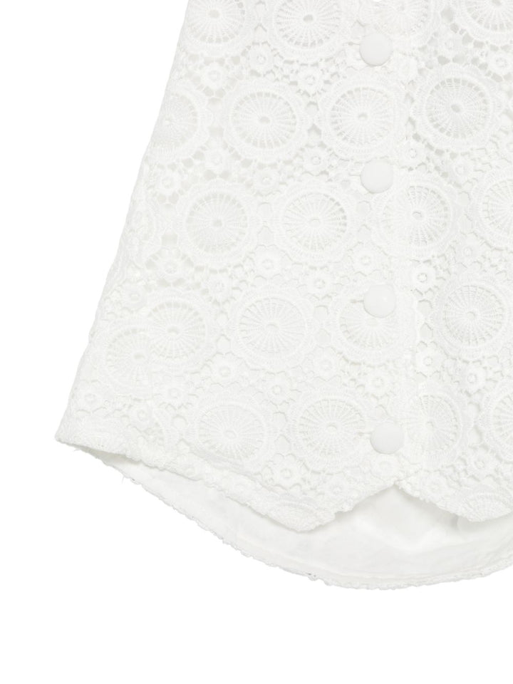 Top/gilet bianco per bambina 261GJ2Q20 00526 Twin Set 