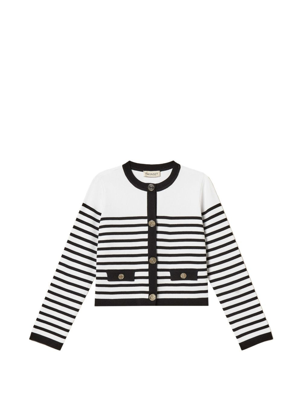 Cardigan bianco/nero per bambina 261GJ3060 11008 Twin Set 