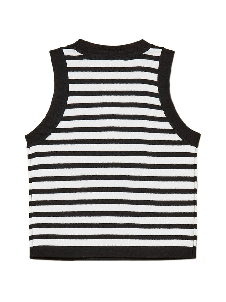 Top nero/bianco per bambina 261GJ3062 11008 Twin Set 