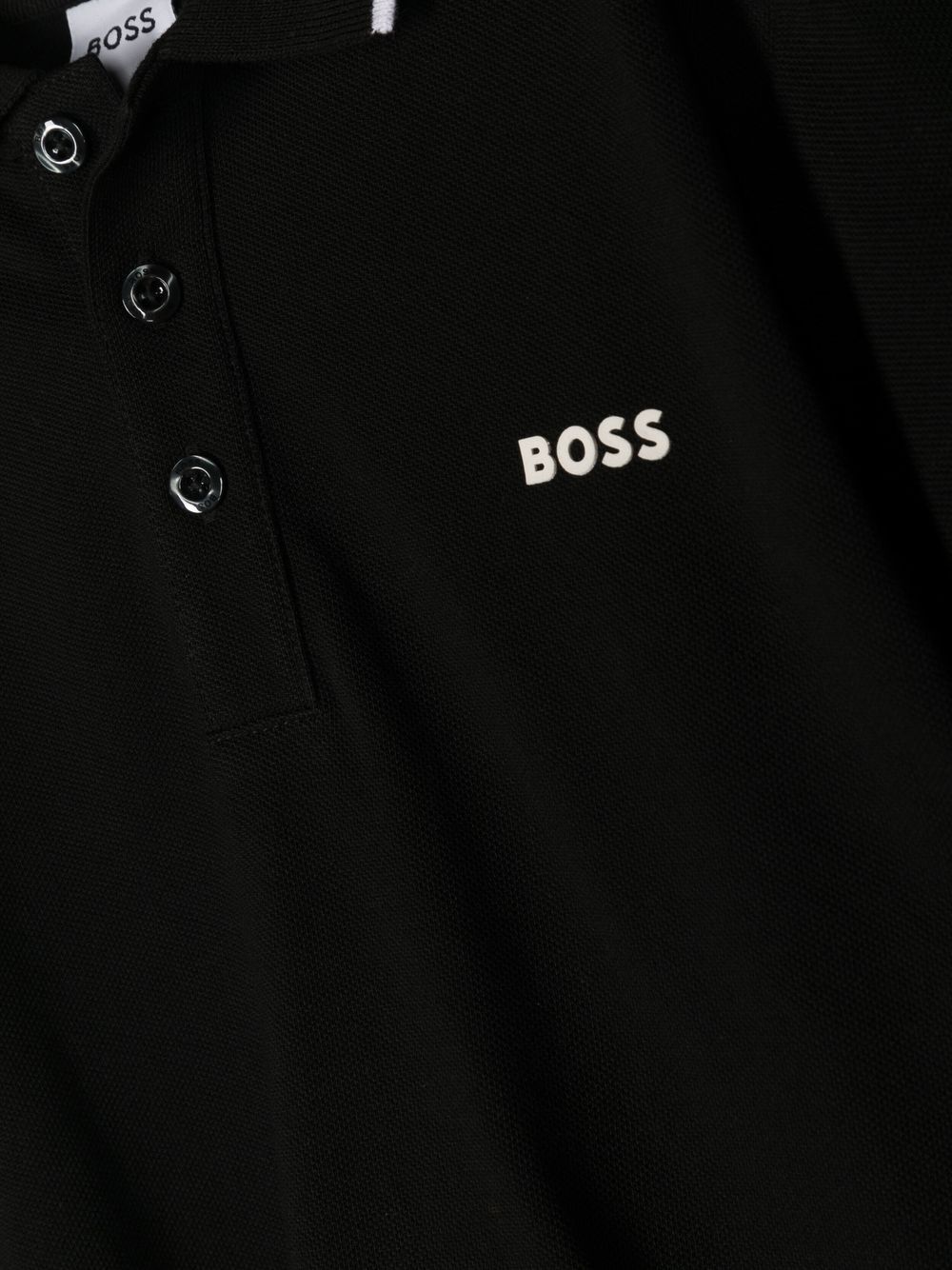Polo nero/bianco per bambino J25P26 09B Boss Kids 