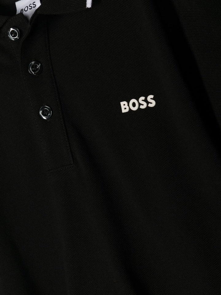 Polo nero/bianco per bambino J25P26 09B Boss Kids 