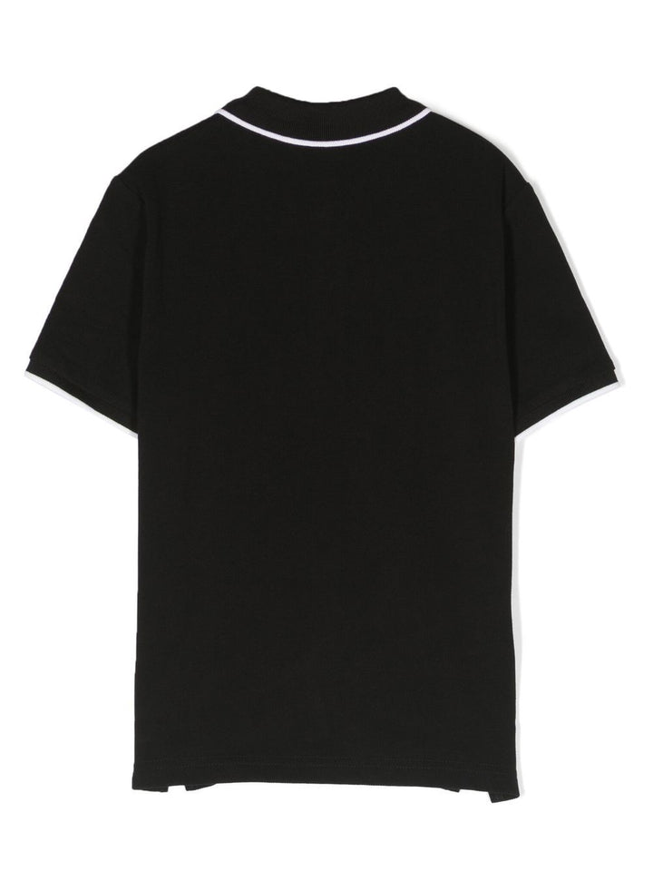 Polo nero/bianco per bambino J25P26 09B Boss Kids 