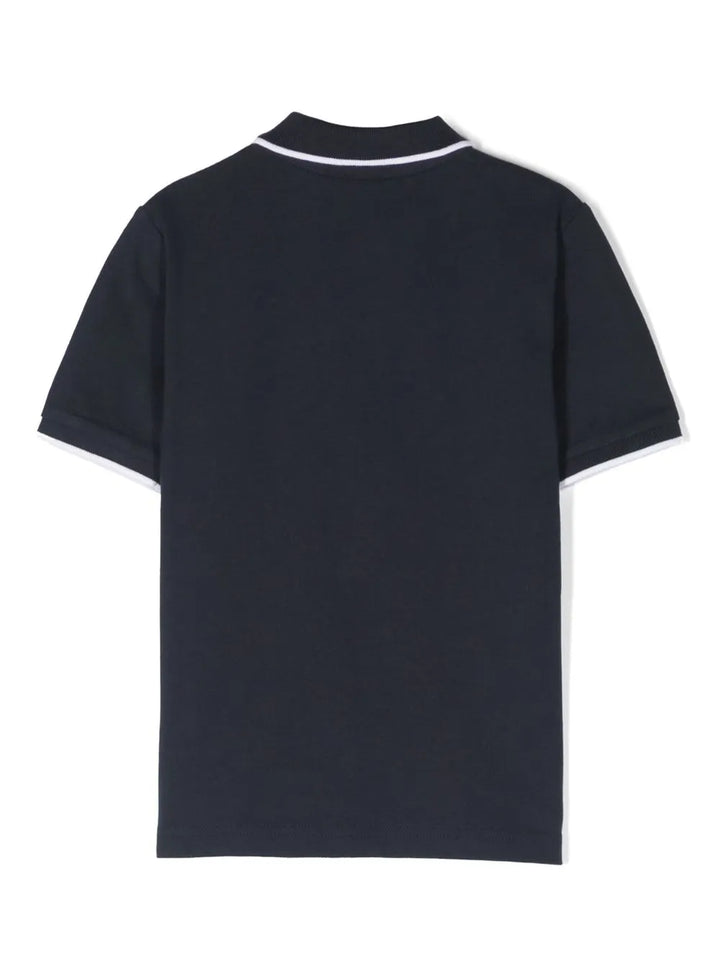 Polo blu per bambino con logo J25P26 849 Boss Kids 