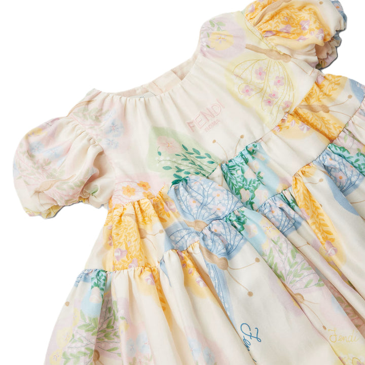 Abito multicolor per neonata BFB617AVWN F0ZA0 Fendi Kids 