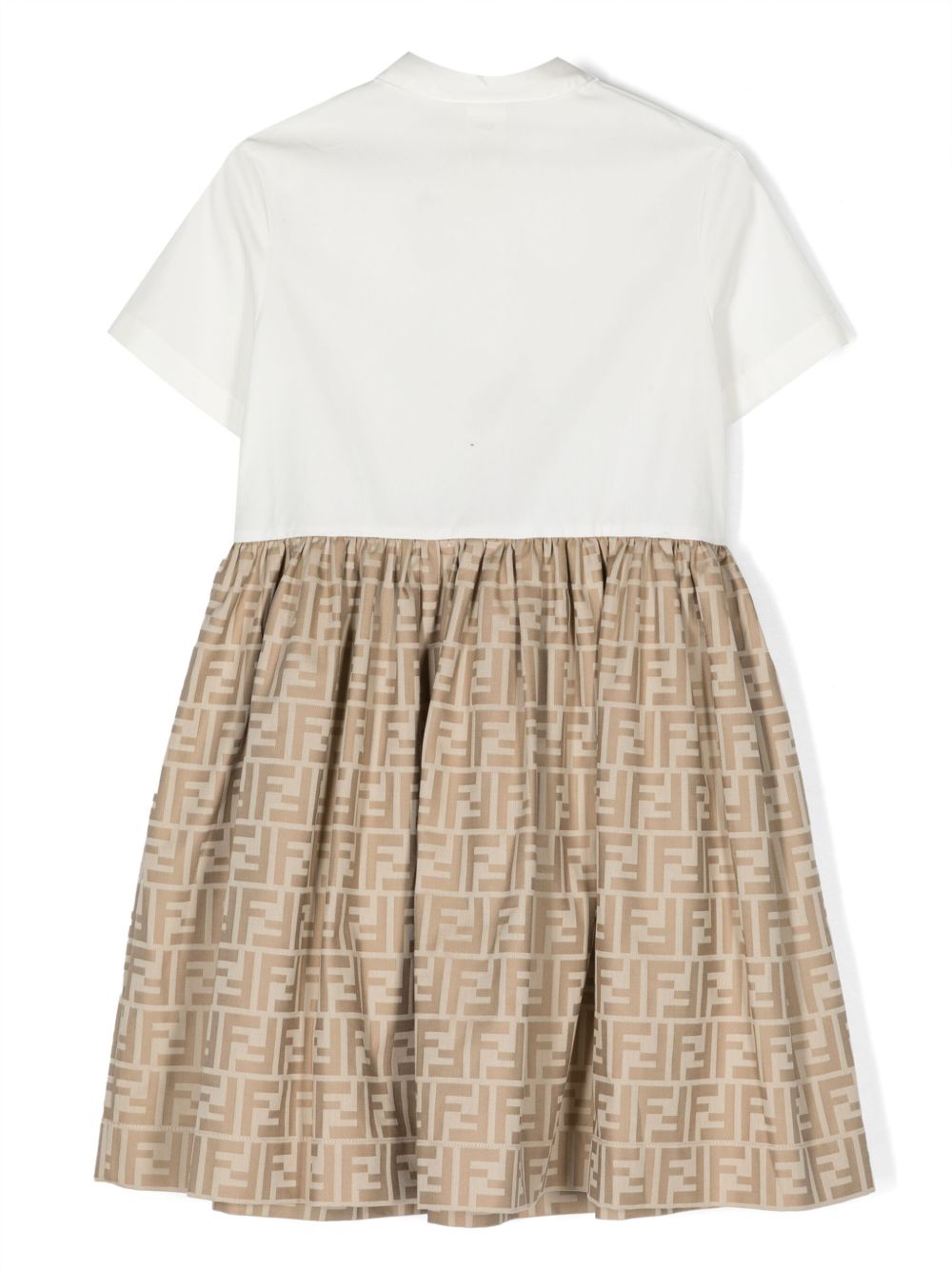 Abito bianco/beige per bambina JFB664ALO6 F1F4G Fendi Kids 