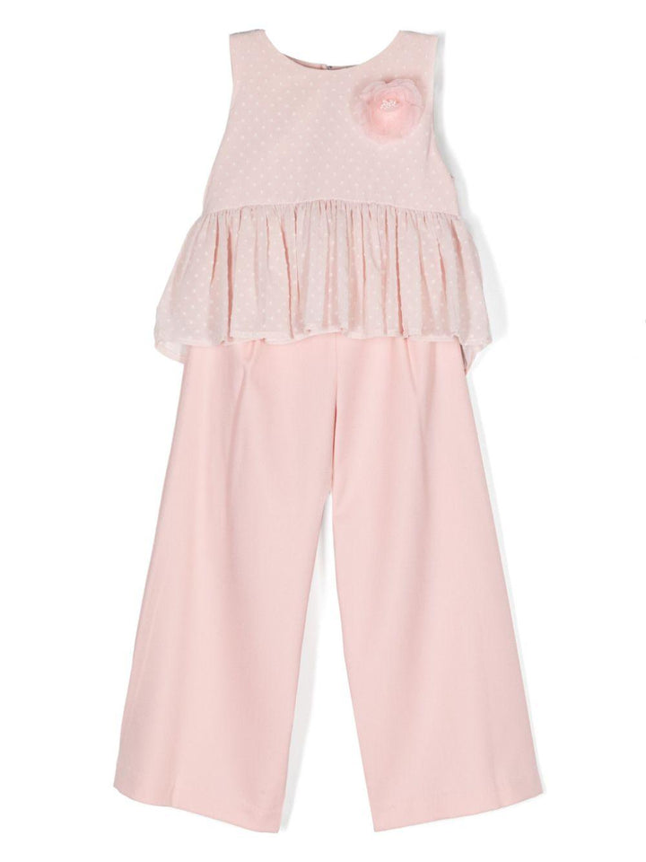 Completo elegante rosa per bambina