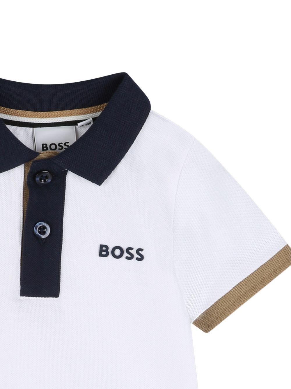 Polo bianca per neonato J52878 10P Boss Kids 