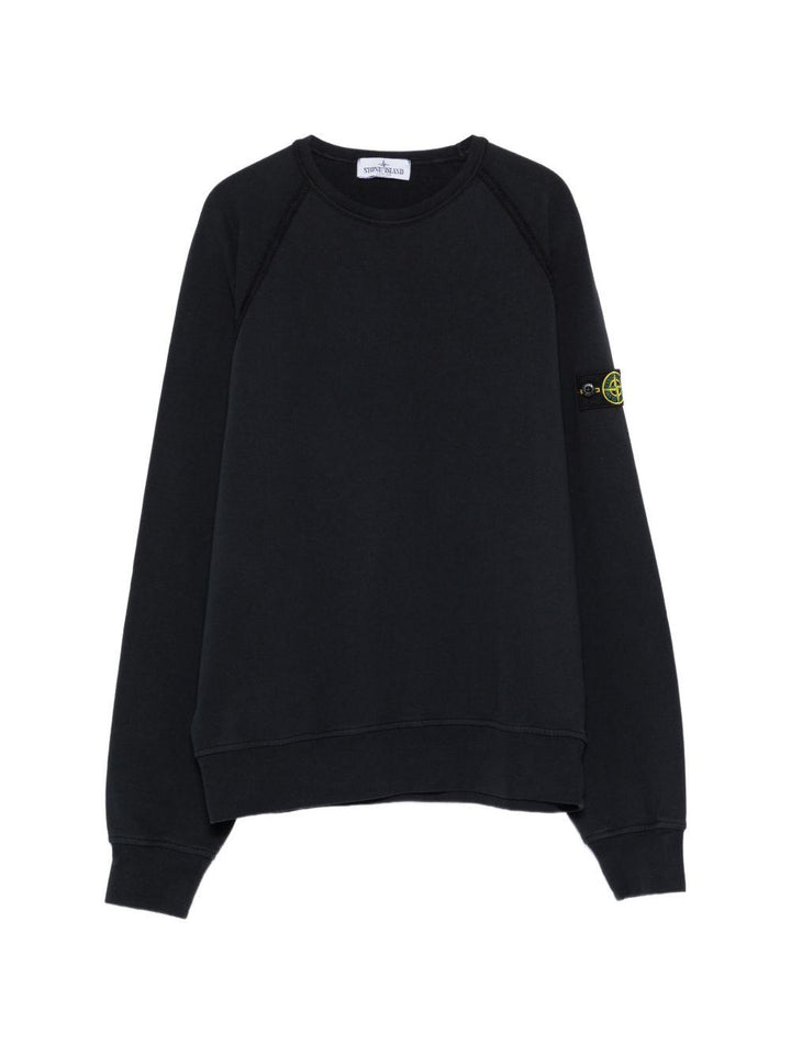 Felpa nera per bambino 66100015S0040 V0029 Stone Island Kids 