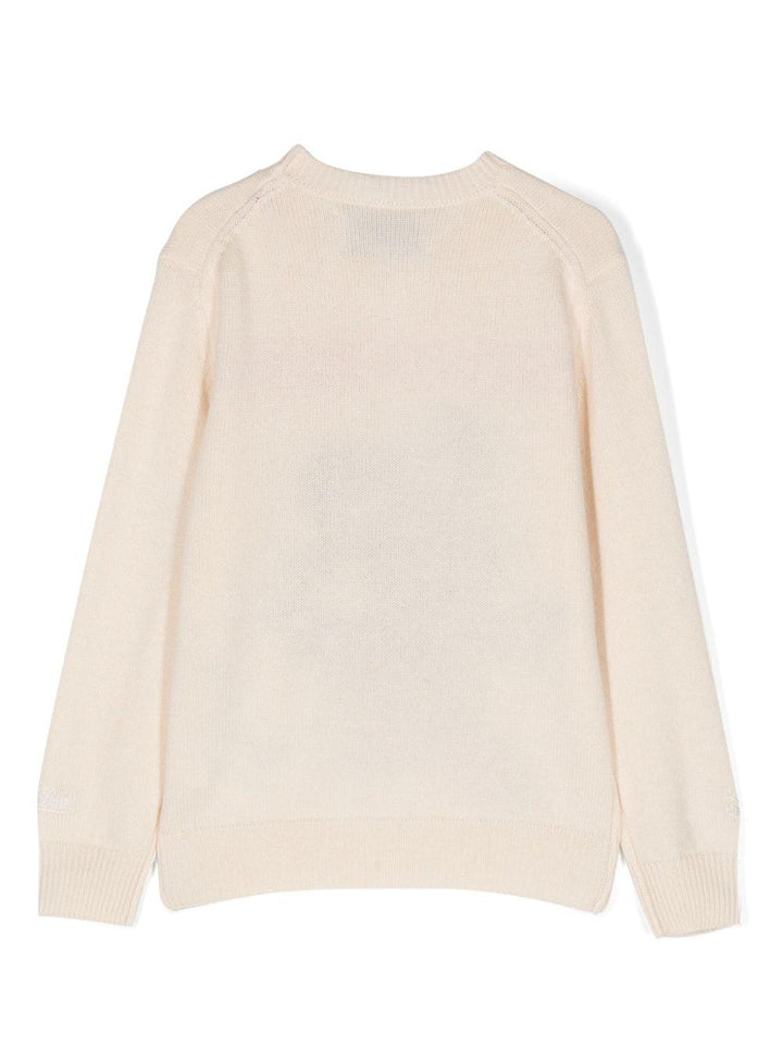 Magllione beige chiaro per bambina PRC0001 00449I MC2 Saint Barth Kids 