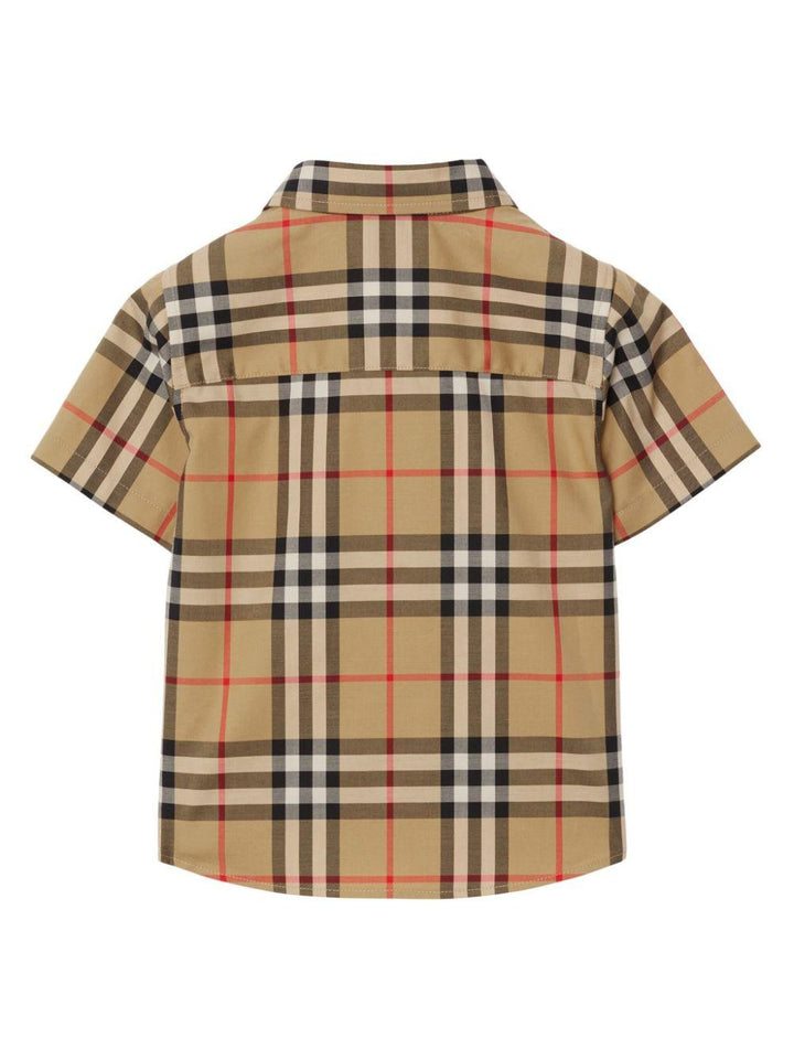 Camicia beige per neonato 8078732 A7028 Burberry Kids 