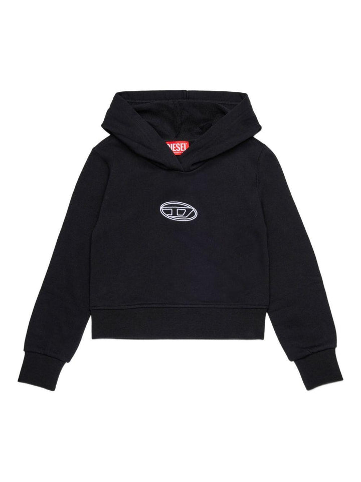Felpa nera per bambina J02416KYAX3 K900 Diesel Kids 