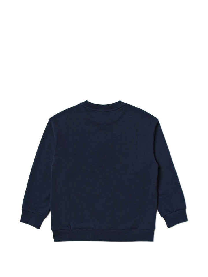 Felpa blu per bambino con logo JUH0515V0 F1I11 Fendi Kids 