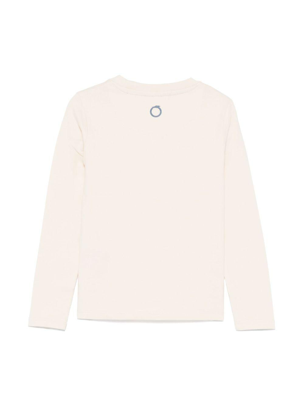 T-shirt beige per neonato con logo