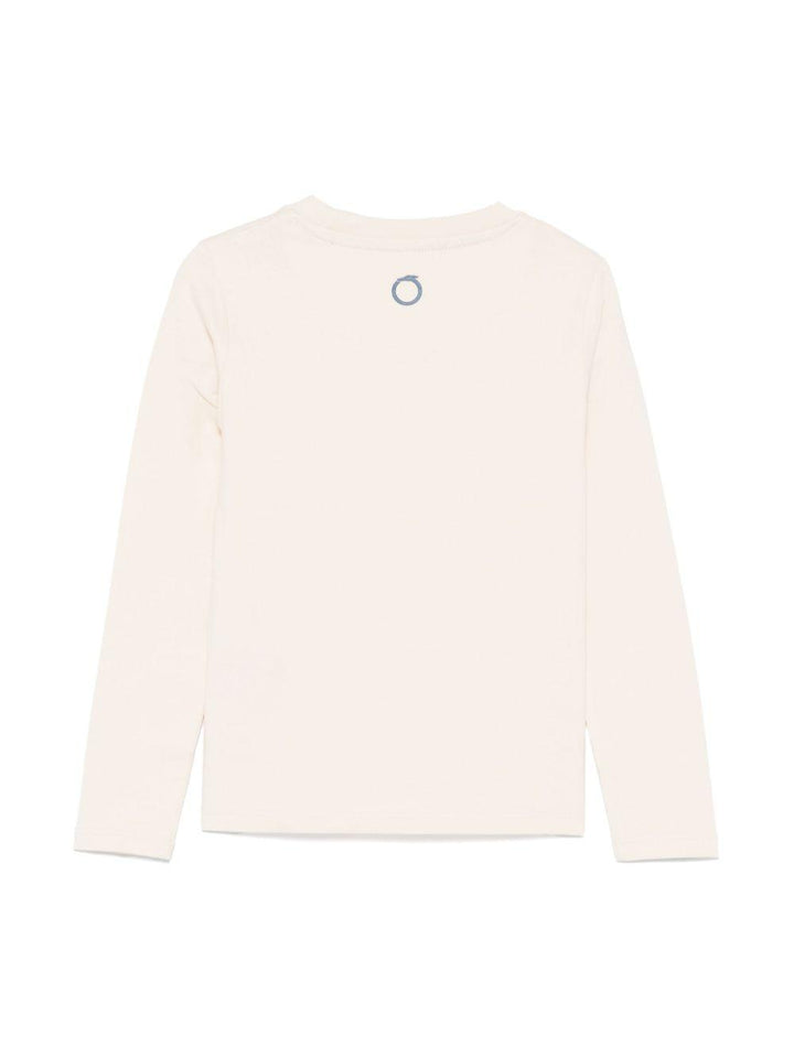 T-shirt beige per neonato con logo