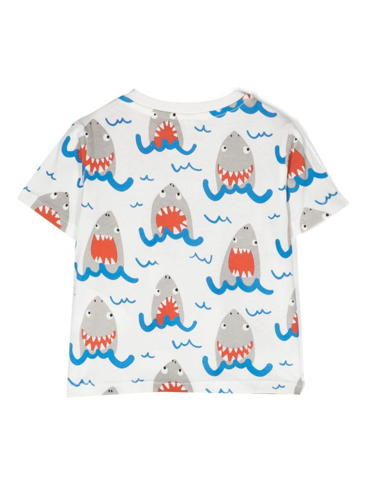 White t-shirt for newborns with print