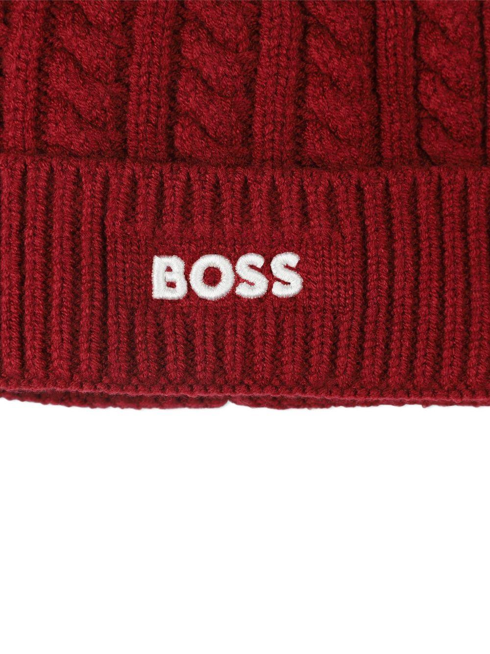 Cappello rosso scuro per bambino J52656 96D Boss Kids 