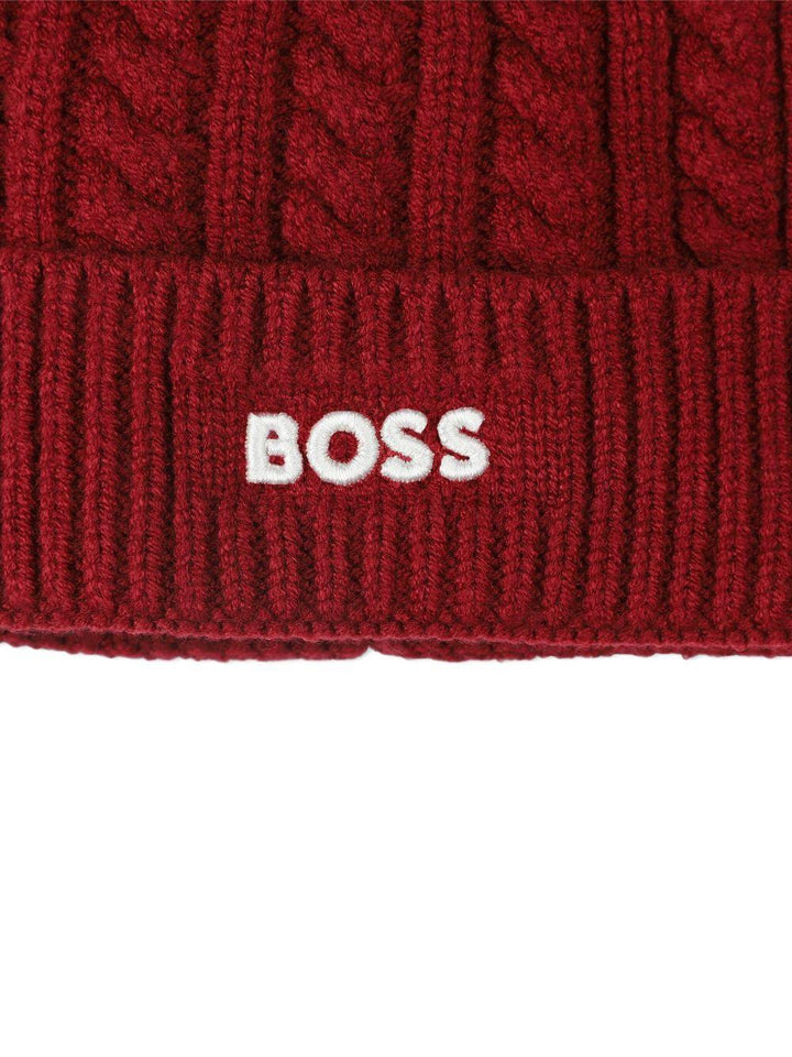 Cappello rosso scuro per bambino J52656 96D Boss Kids 