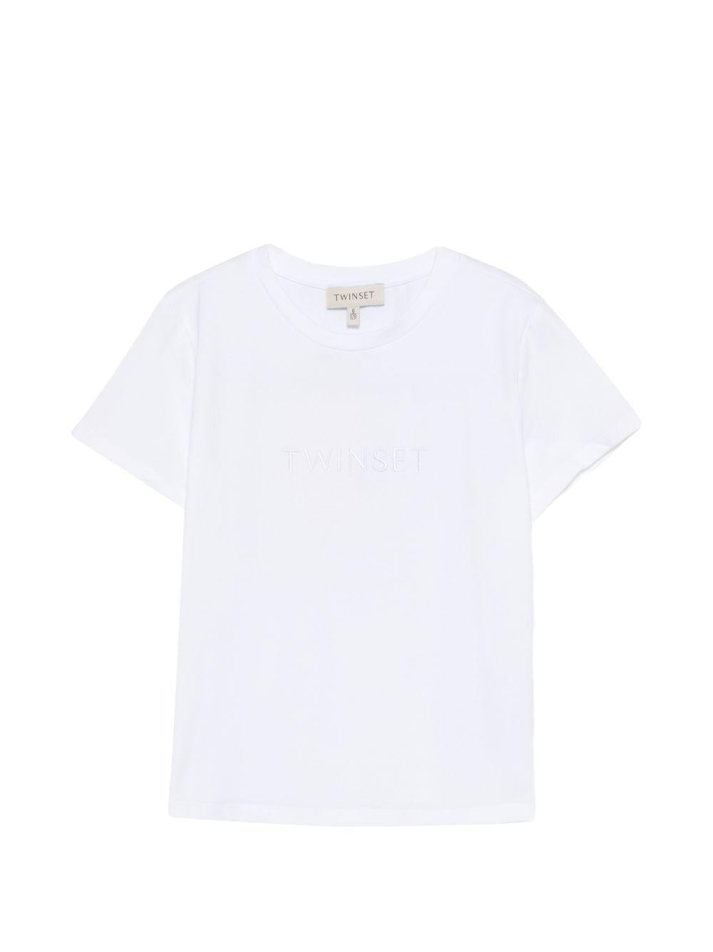 T-shirt bianco per bambino 261GJ2252 00526 Twin Set 