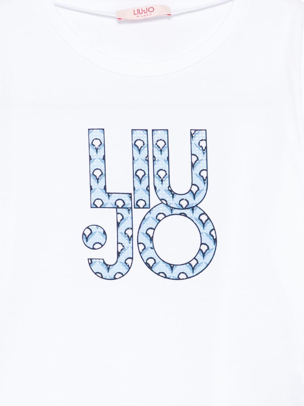 T-shirt bianca per bambina GA6045JS003 V9116 Liu Jo 