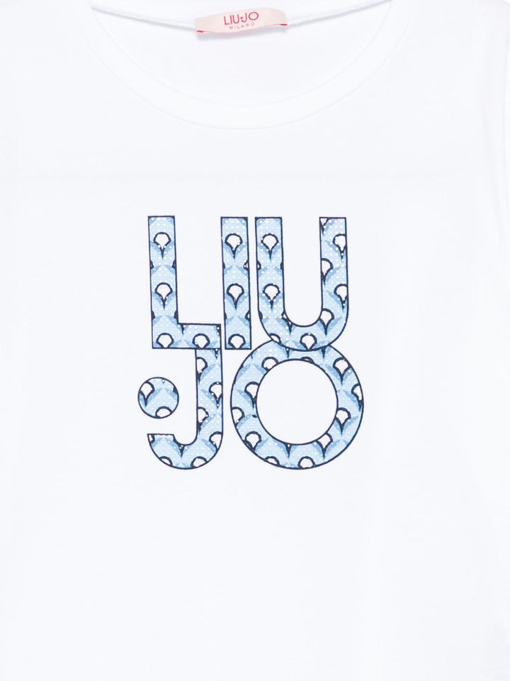 T-shirt bianca per bambina GA6045JS003 V9116 Liu Jo 