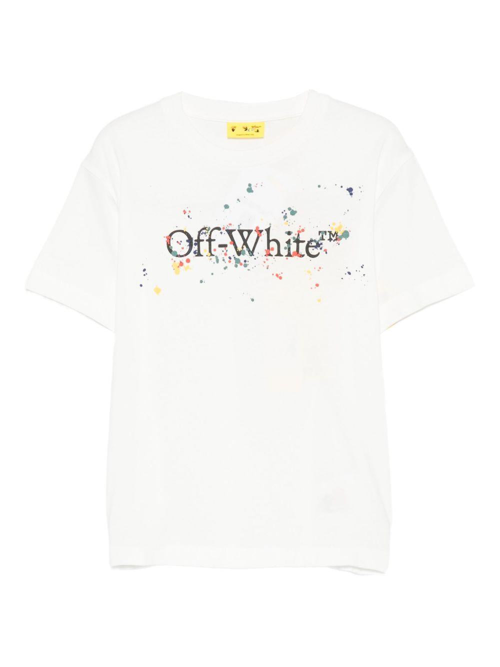 T-shirt bianca per bambino OBAA002F25JER005 0110 Off White Kids 