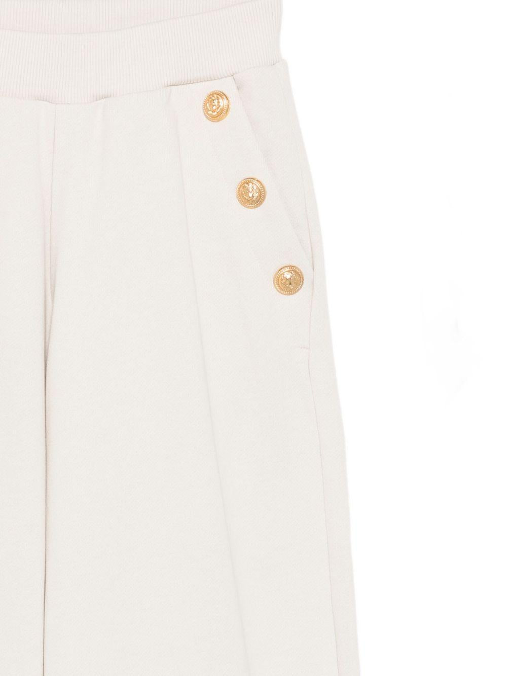 Pantalone crema per bambina BX6A40Z3183 107OR Balmain Kids 