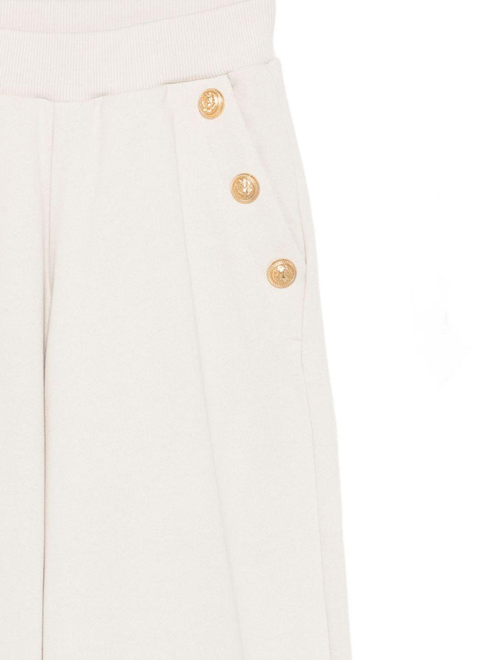 Pantalone crema per bambina BX6A40Z3183 107OR Balmain Kids 