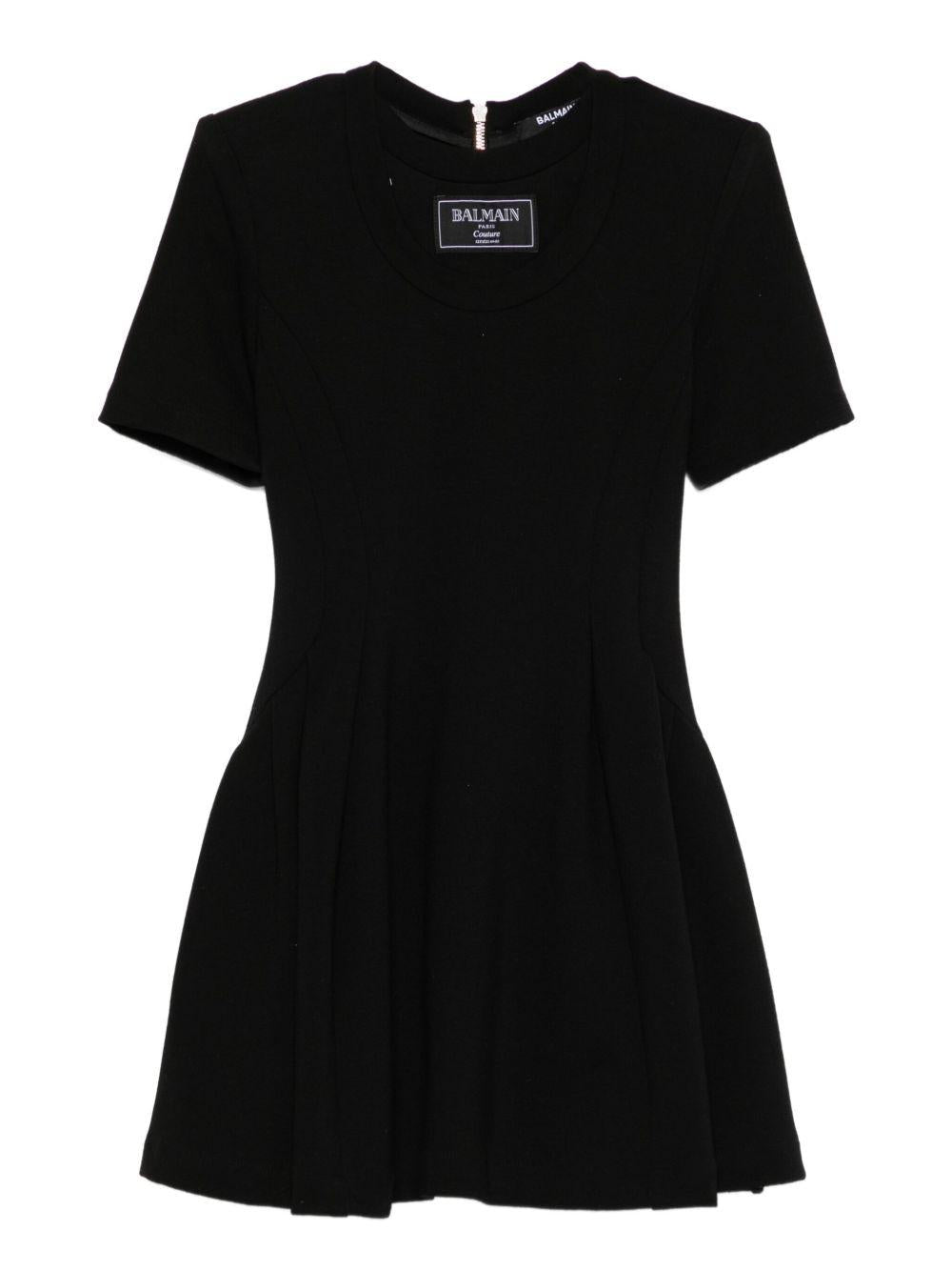 Abito nero per bambina BX1C01J0371 930 Balmain Kids 