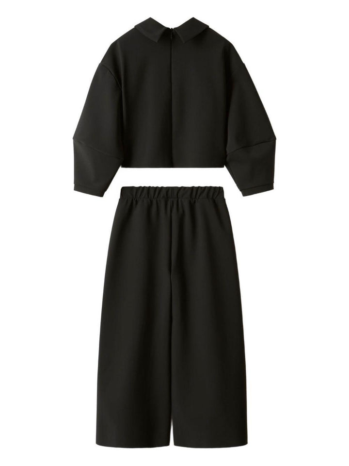 Completo nero per bambina A25GDF0001N0057 099 Il Gufo 