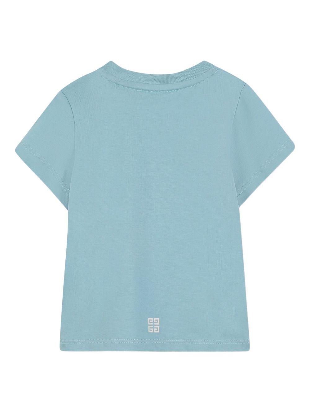 T-shirt azzurro per neonato H30887 40 Givenchy Kids 