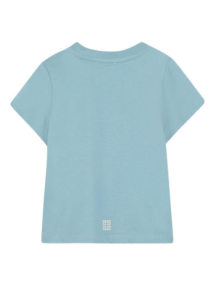 T-shirt azzurro per neonato H30887 40 Givenchy Kids 