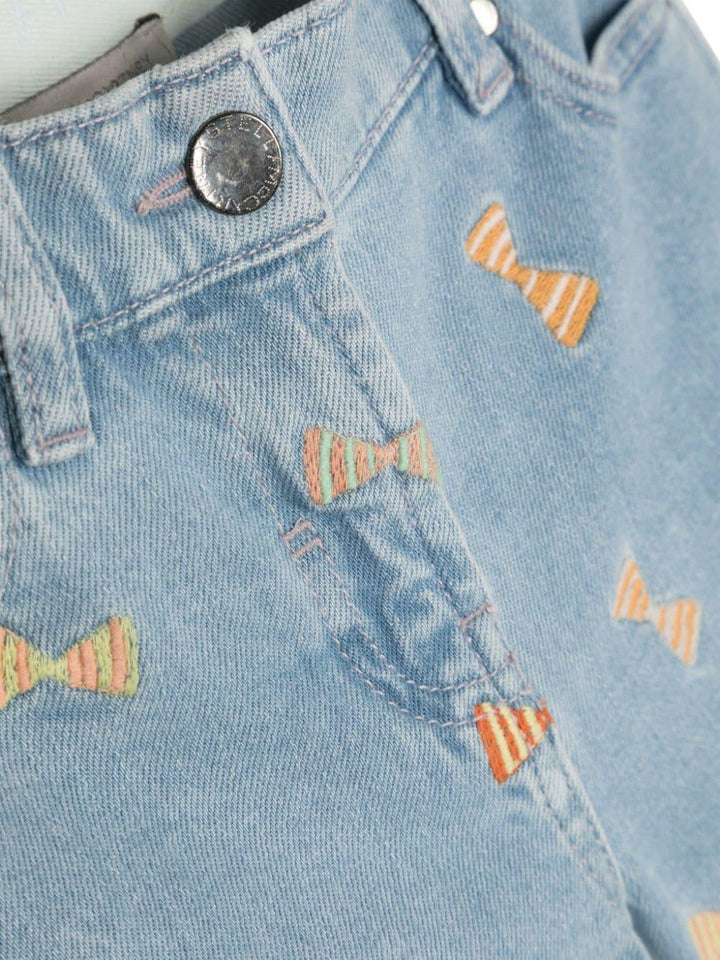 Light blue denim Bermuda shorts for girls