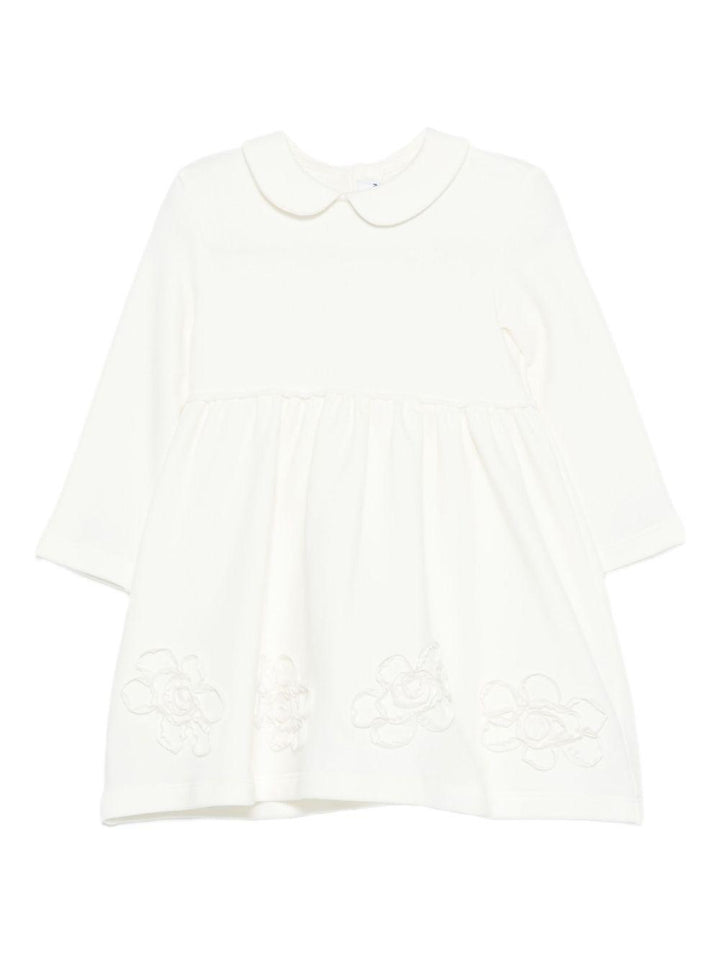 Abito bianco per neonata A25GVL0021M0100 1010 Il Gufo 