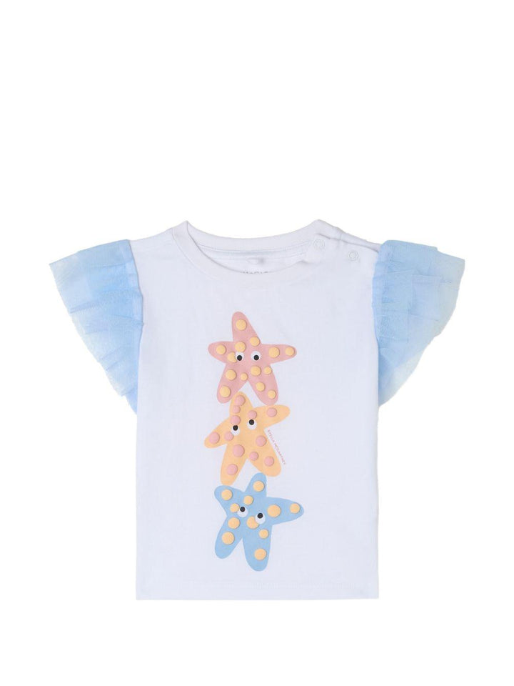 T-shirt bianca per neonata TY8071Z0434 100 Stella McCartney Kids 