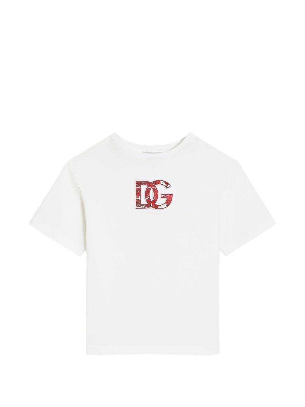 T-shirt bianco per bambino L4JTHVG7P4Z W0111 Dolce & Gabbana Kids 