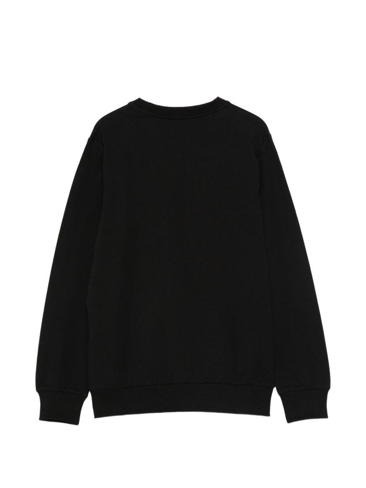 Felpa nera per bambino HUF09YLDA11 60100 Moschino Kids 