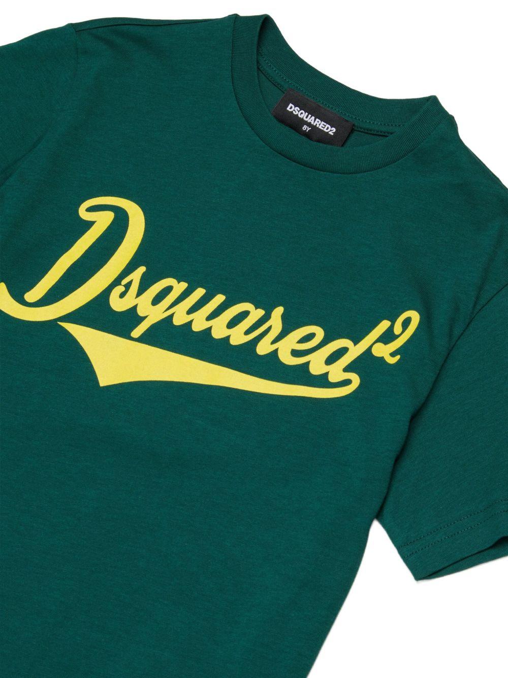 T-shirt verde scuro per bambino DQ3171D0ACD DQ522 Dsquared2 Kids 