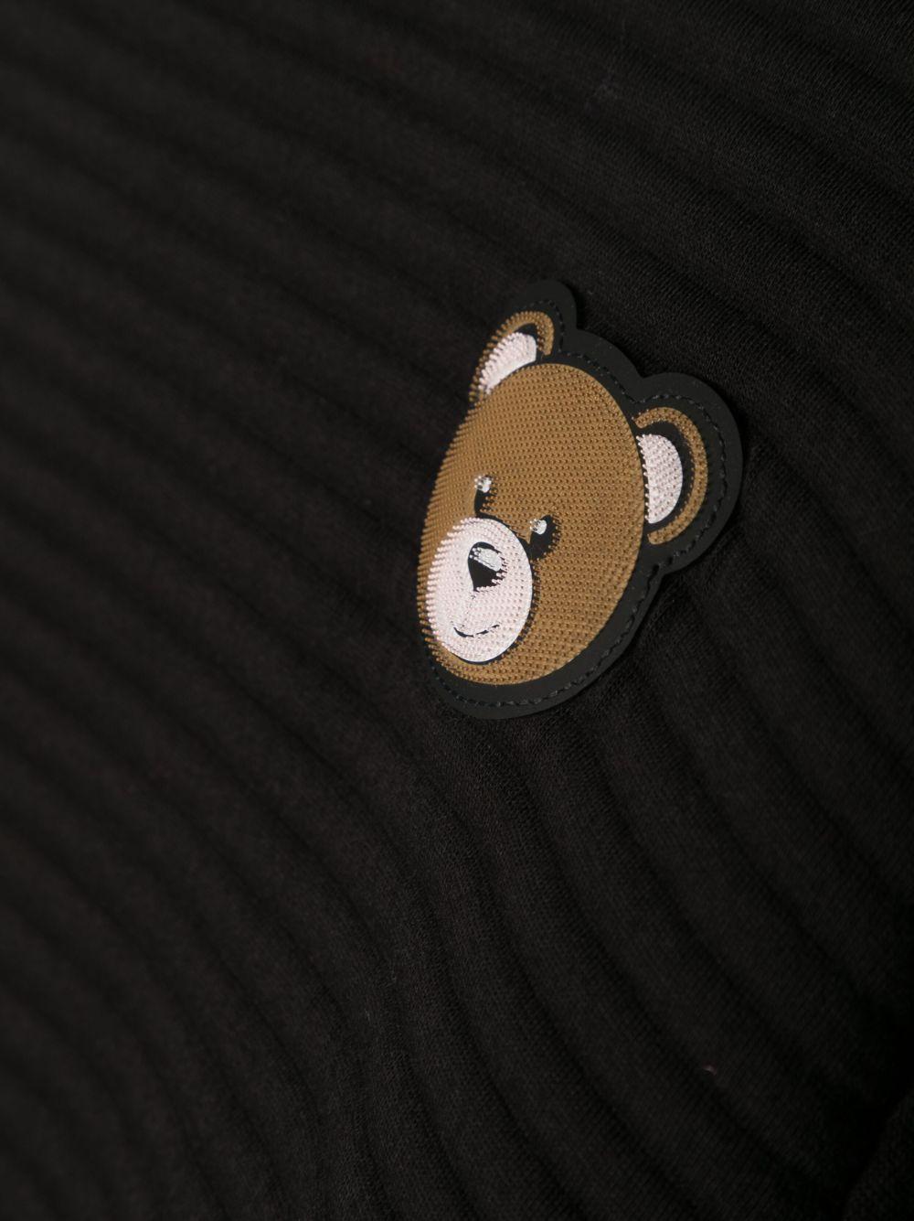 Felpa nera per bambina con logo HUF07JLIA16 60100 Moschino Kids 