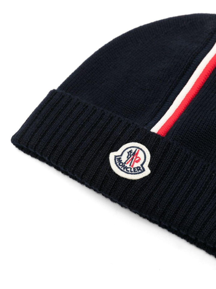 Cappello blu notte per neonato 9513B00005M1131 742 Moncler Kids 