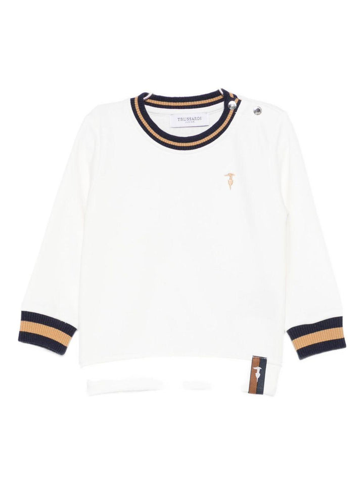 Felpa bianca per neonato TIA25080FE O-W Trussardi Kids 
