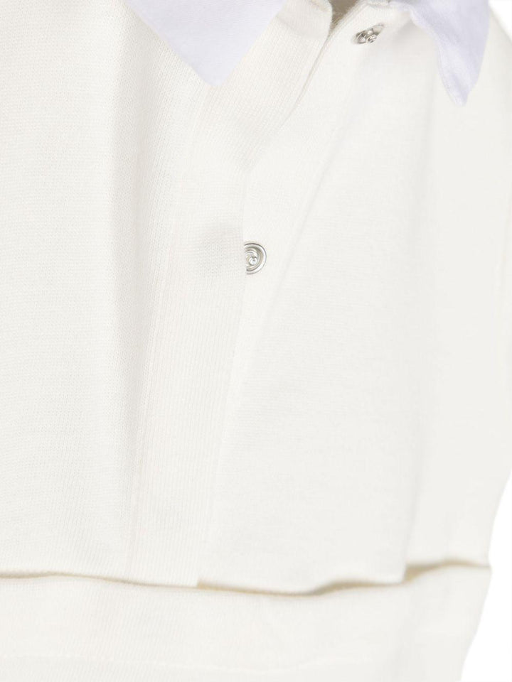 Pagliaccetto bianco per neonato con logo