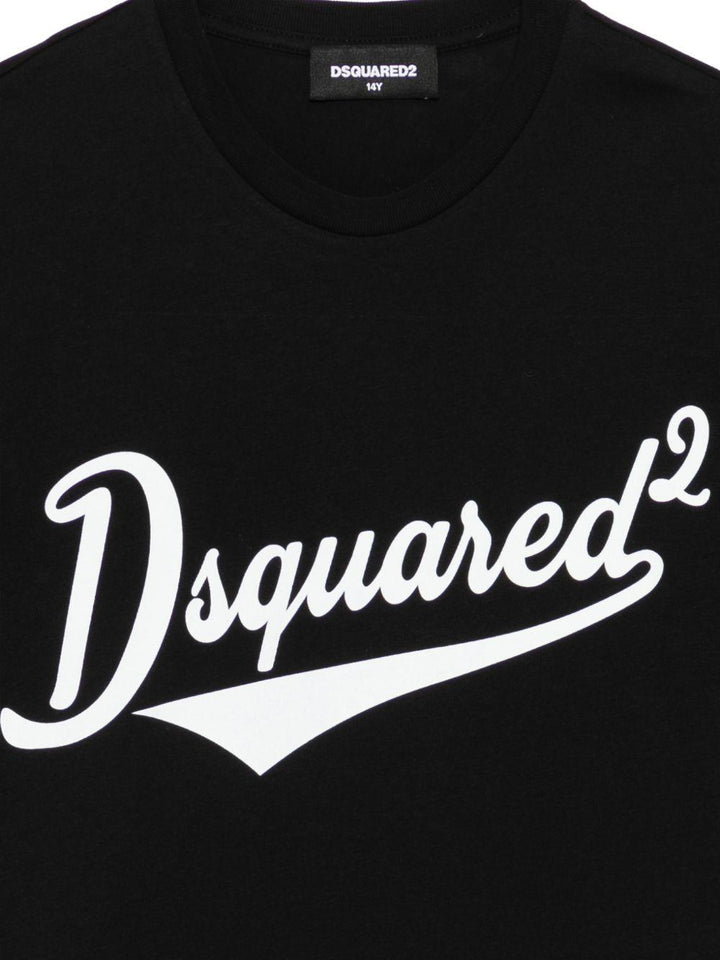 T-shirt nero per bambino DQ3171D0ACD DQ900 Dsquared2 Kids 