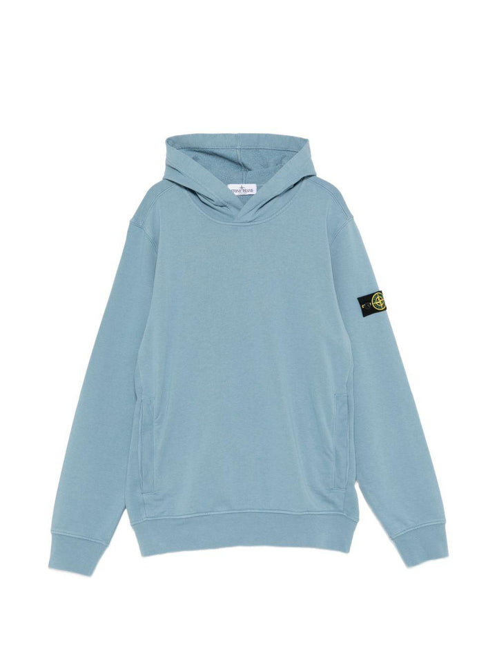 Felpa blu polvere per bambino 66100014S0040 V004A Stone Island Kids 