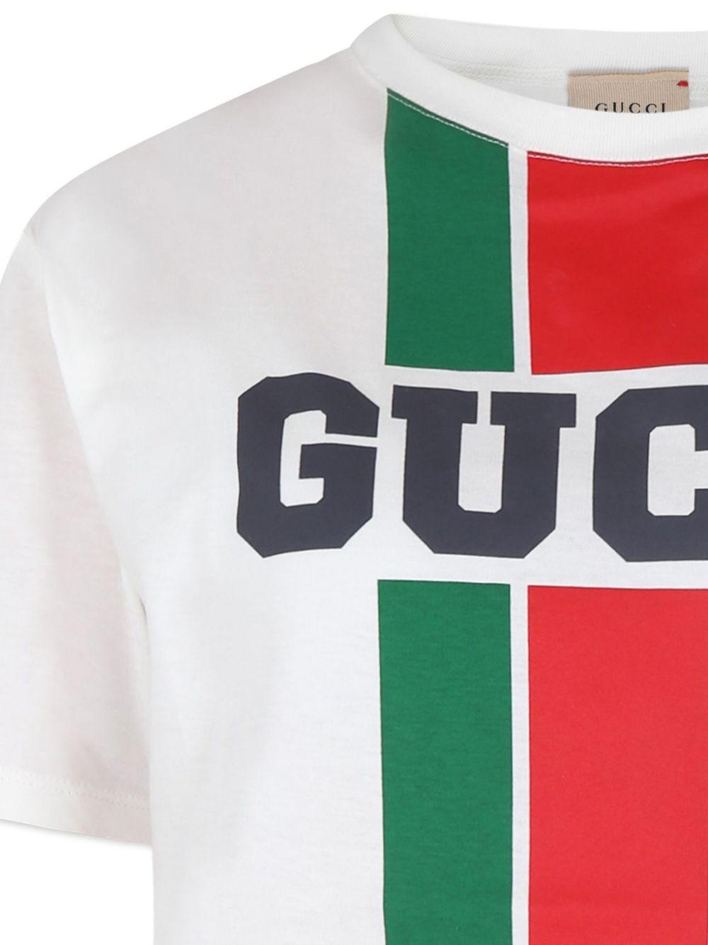 T-shirt bianco per bambino 575114XJGN7 9214 Gucci Kids 